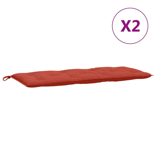 Gartenbank Auflagen Rot Melange 120x50 cm, 2er Set
