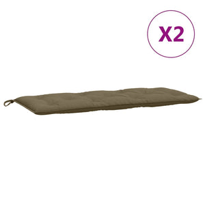 Gartenbank Auflagen 2er Set Taupe 120x50 cm