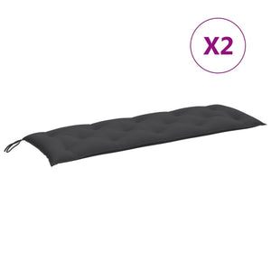 Gartenbank Auflagen Anthrazit Melange 150x50x7cm, 2er Set