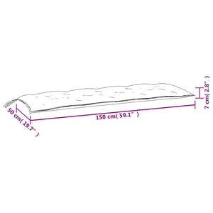 Gartenbank Auflagen Anthrazit Melange 150x50x7cm, 2er Set