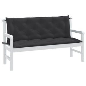Gartenbank Auflagen Anthrazit Melange 150x50x7cm, 2er Set