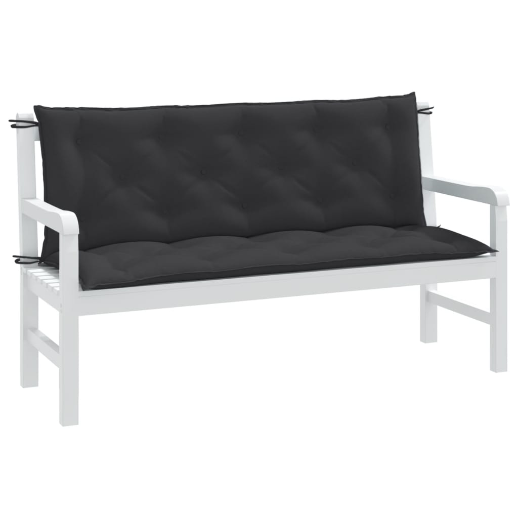 Gartenbank Auflagen Anthrazit Melange 150x50x7cm, 2er Set