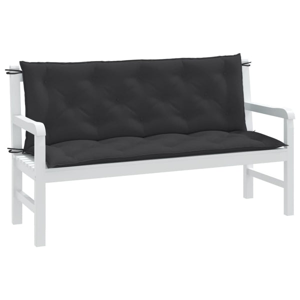 Gartenbank Auflagen Anthrazit Melange 150x50x7cm, 2er Set