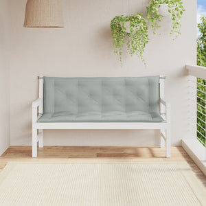 Gartenbank Auflagen Hellgrau 150x50 cm, 2er Set