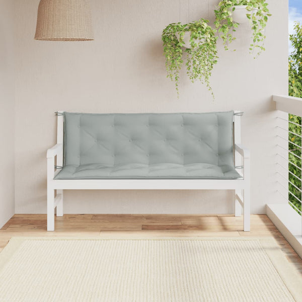 Gartenbank Auflagen Hellgrau 150x50 cm, 2er Set