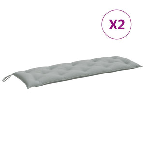 Gartenbank Auflagen Hellgrau 150x50 cm, 2er Set