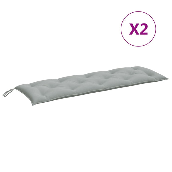 Gartenbank Auflagen Hellgrau 150x50 cm, 2er Set