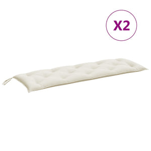 Gartenbank Auflagen Creme 150x50 cm 2er Set