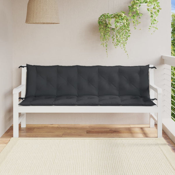 Gartenbank Auflagen Anthrazit 180 cm, 2er-Set