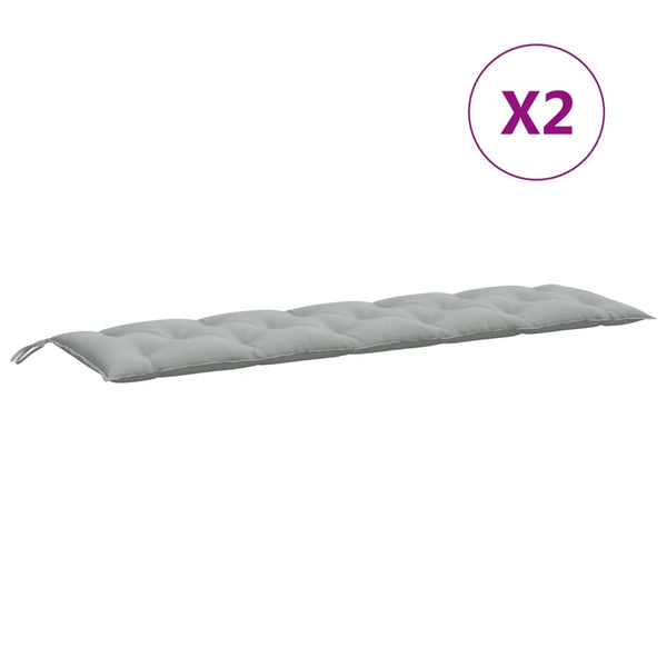 Gartenbank Auflagen Hellgrau 180x50 cm, 2er Set
