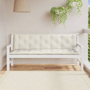 Gartenbank Auflagen Creme 180x50cm 2er Set