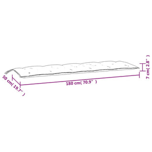 Gartenbank Auflagen Creme 180x50cm 2er Set