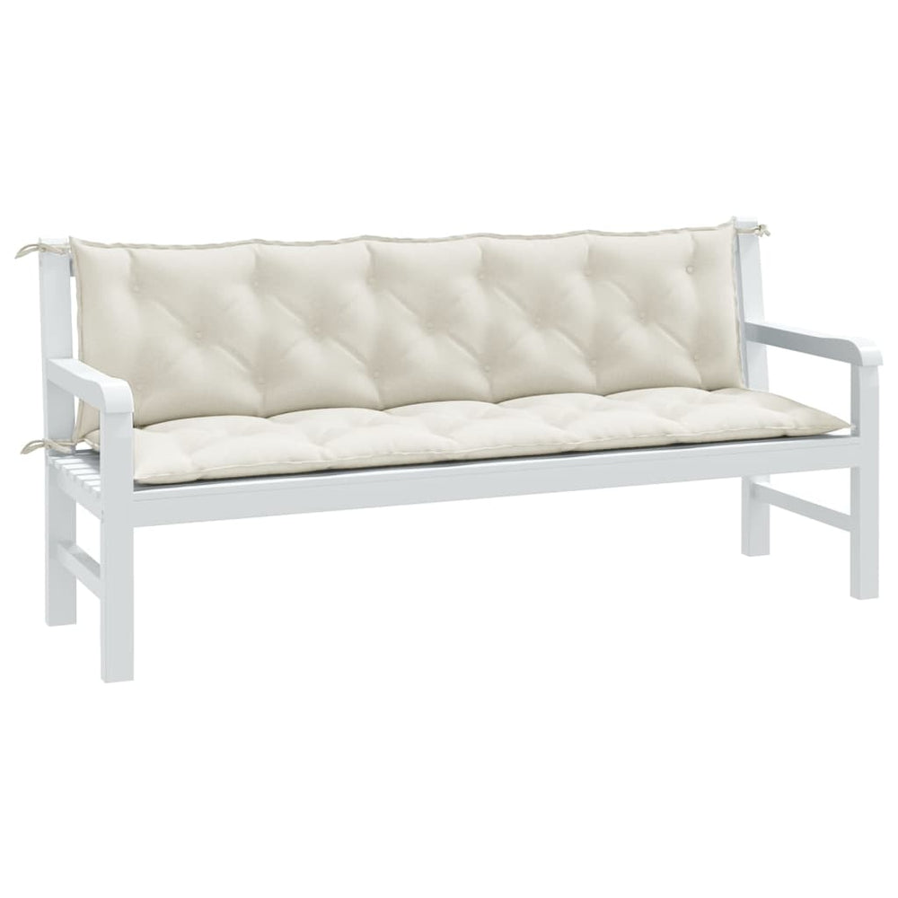 Gartenbank Auflagen Creme 180x50cm 2er Set