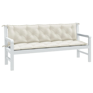 Gartenbank Auflagen Creme 180x50cm 2er Set