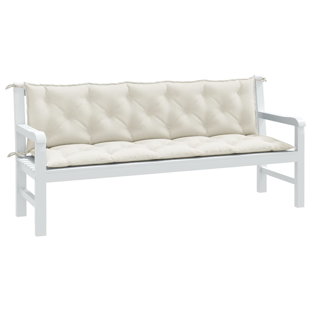 Gartenbank Auflagen Creme 180x50cm 2er Set