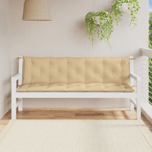 Gartenbank Auflagen Beige 180x50 cm, 2er Set