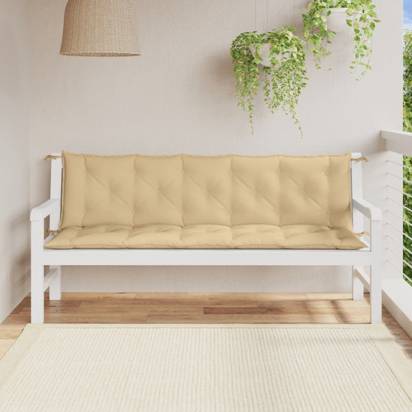 Gartenbank Auflagen Beige 180x50 cm, 2er Set