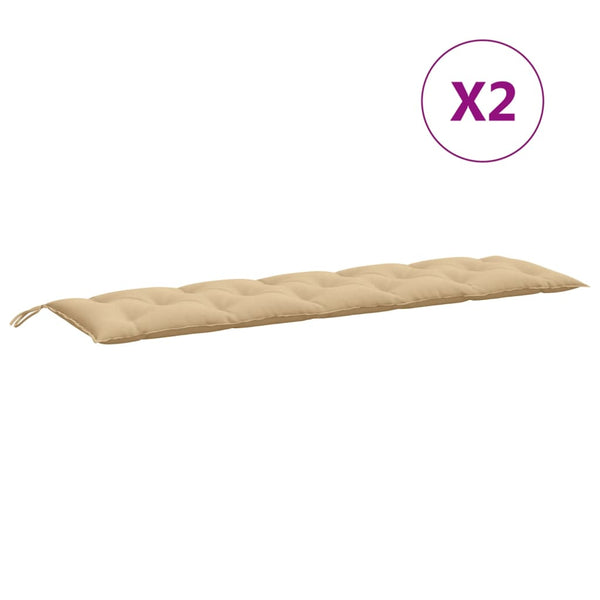 Gartenbank Auflagen Beige 180x50 cm, 2er Set