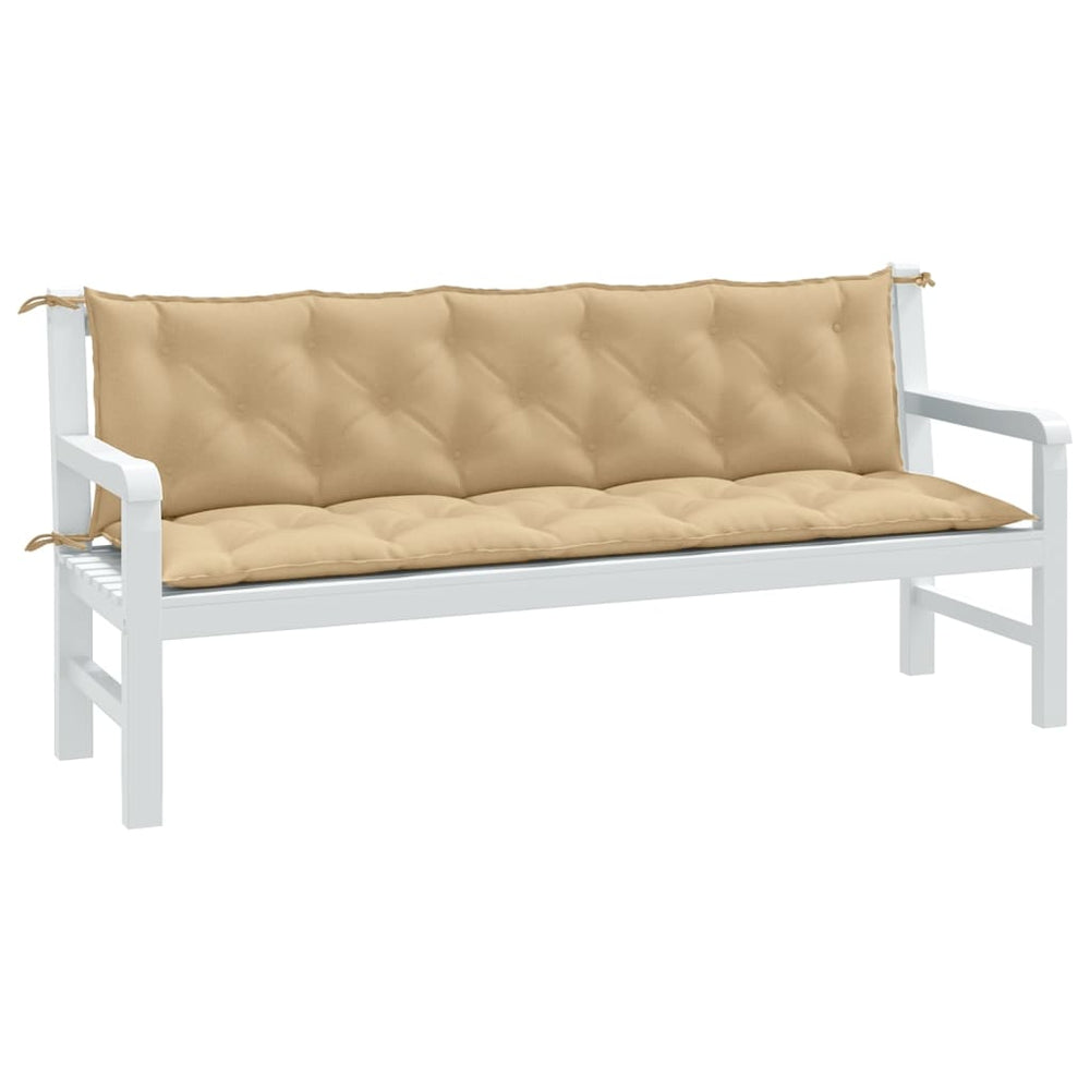 Gartenbank Auflagen Beige 180x50 cm, 2er Set