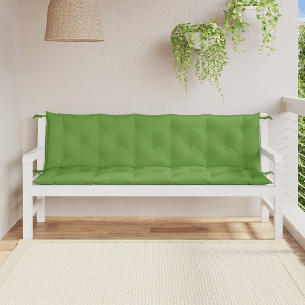 vidaXL Coussins pour banc de jardin 2 pcs. Vert chiné 180x50x7 cm Tissu