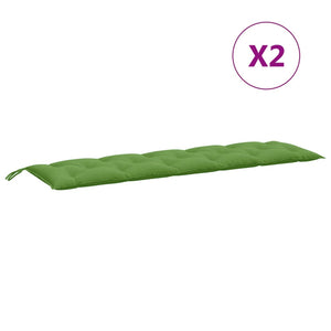 vidaXL Coussins pour banc de jardin 2 pcs. Vert chiné 180x50x7 cm Tissu