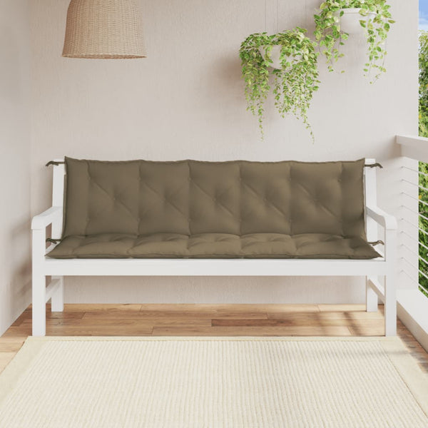Gartenbank Auflagen Melange Taupe 180 cm, 2er-Set