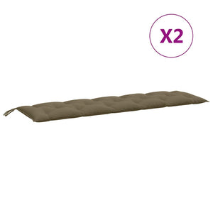 Gartenbank Auflagen Melange Taupe 180 cm, 2er-Set