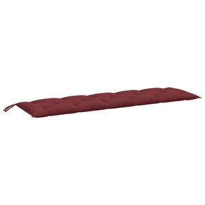Weinrote Gartenbank Auflagen 180x50 cm, 2er-Set