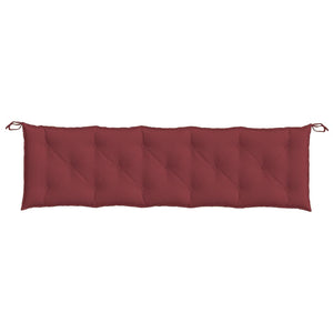 Weinrote Gartenbank Auflagen 180x50 cm, 2er-Set