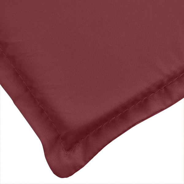 Weinrote Gartenbank Auflagen 180x50 cm, 2er-Set