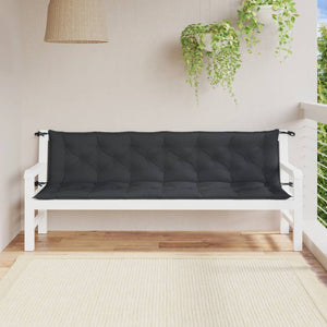 Gartenbankauflagen 2er Set Anthrazit 200x50 cm