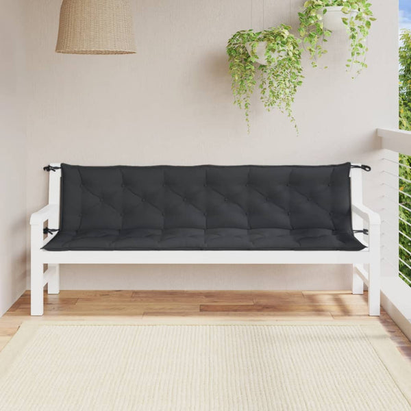 Gartenbankauflagen 2er Set Anthrazit 200x50 cm