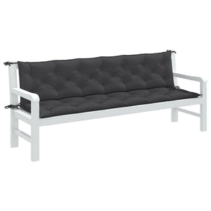 Gartenbankauflagen 2er Set Anthrazit 200x50 cm