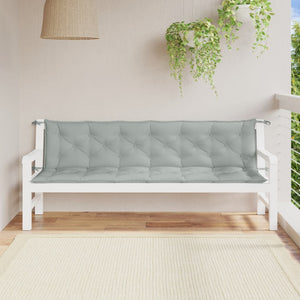 Gartenbank Auflagen Hellgrau 200x50 cm, 2er Set