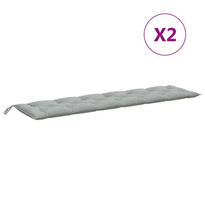 Gartenbank Auflagen Hellgrau 200x50 cm, 2er Set