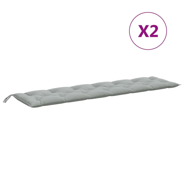 Gartenbank Auflagen Hellgrau 200x50 cm, 2er Set