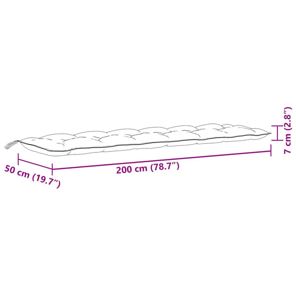 Gartenbank Auflagen Hellgrau 200x50 cm, 2er Set