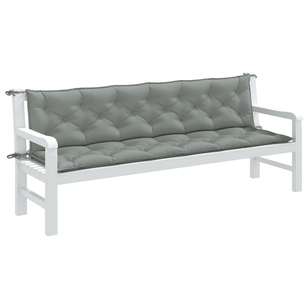 Gartenbank Auflagen Hellgrau 200x50 cm, 2er Set