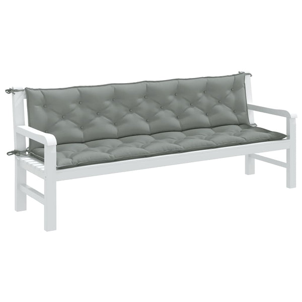 Gartenbank Auflagen Hellgrau 200x50 cm, 2er Set