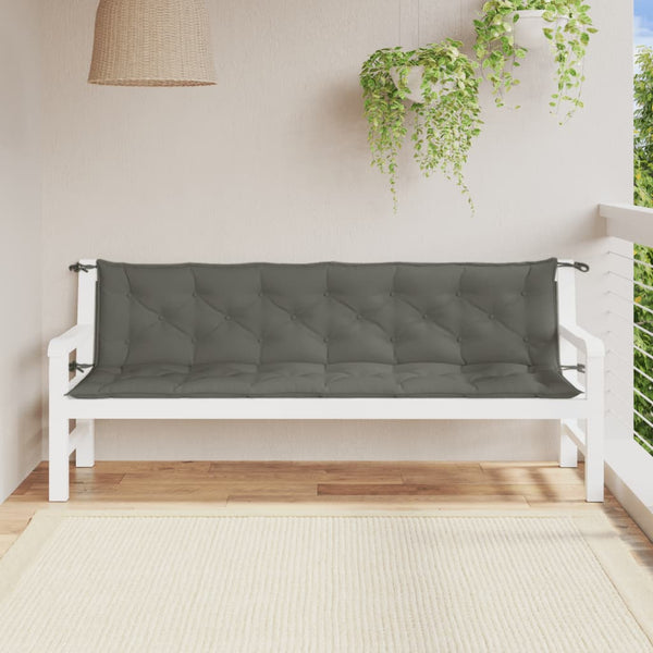 Gartenbank Auflagen Dunkelgrau 2er Set