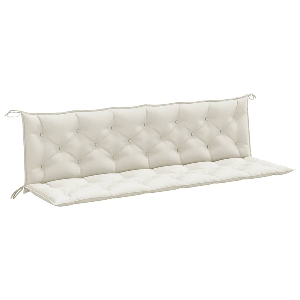 Gartenbank Auflagen Creme 2er Set 200x50 cm
