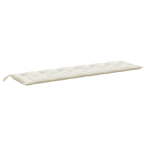 Gartenbank Auflagen Creme 2er Set 200x50 cm