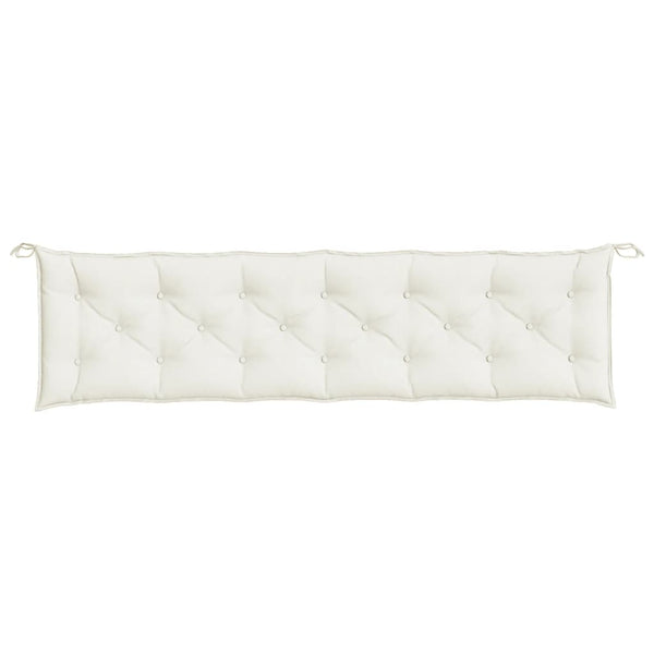 Gartenbank Auflagen Creme 2er Set 200x50 cm