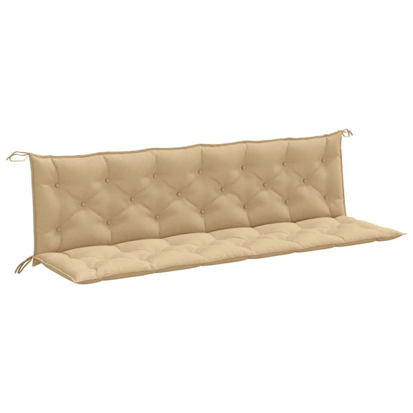 vidaXL Coussins pour banc de jardin 2 pcs Mélange Beige 200x50x7 cm Tissu