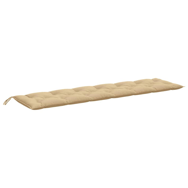 vidaXL Coussins pour banc de jardin 2 pcs Mélange Beige 200x50x7 cm Tissu