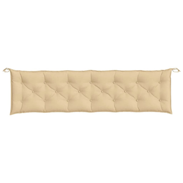 vidaXL Coussins pour banc de jardin 2 pcs Mélange Beige 200x50x7 cm Tissu