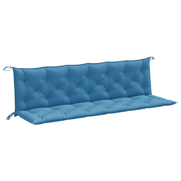 Blaue Gartenbank Auflagen 2er Set 200 cm
