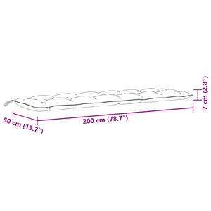 Blaue Gartenbank Auflagen 2er Set 200 cm