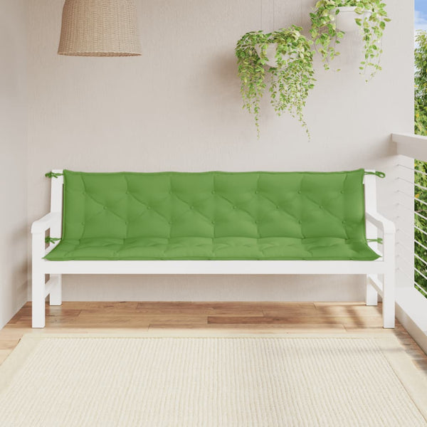 Gartenbank Auflagen Grün 2er Set 200x50 cm