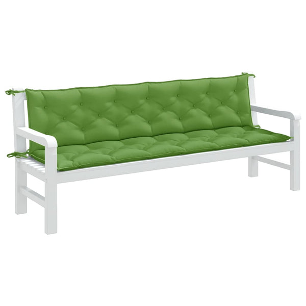 Gartenbank Auflagen Grün 2er Set 200x50 cm